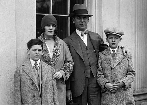 Rube Goldberg & family, April 4, 1929.