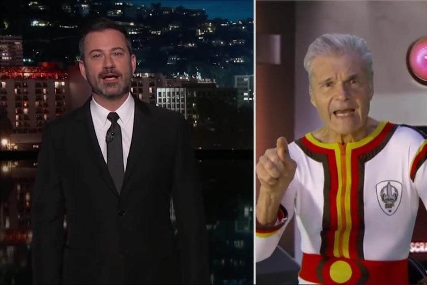 Jimmy Kimmel Talks Space Force With Fred Willard The Star Of The