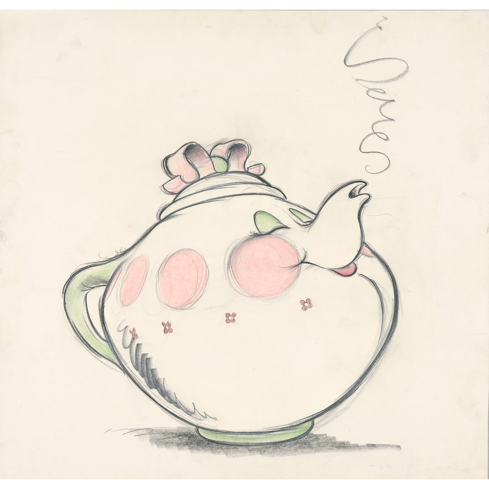 A drawing of the teapot character from the animated Beauty and the Beast