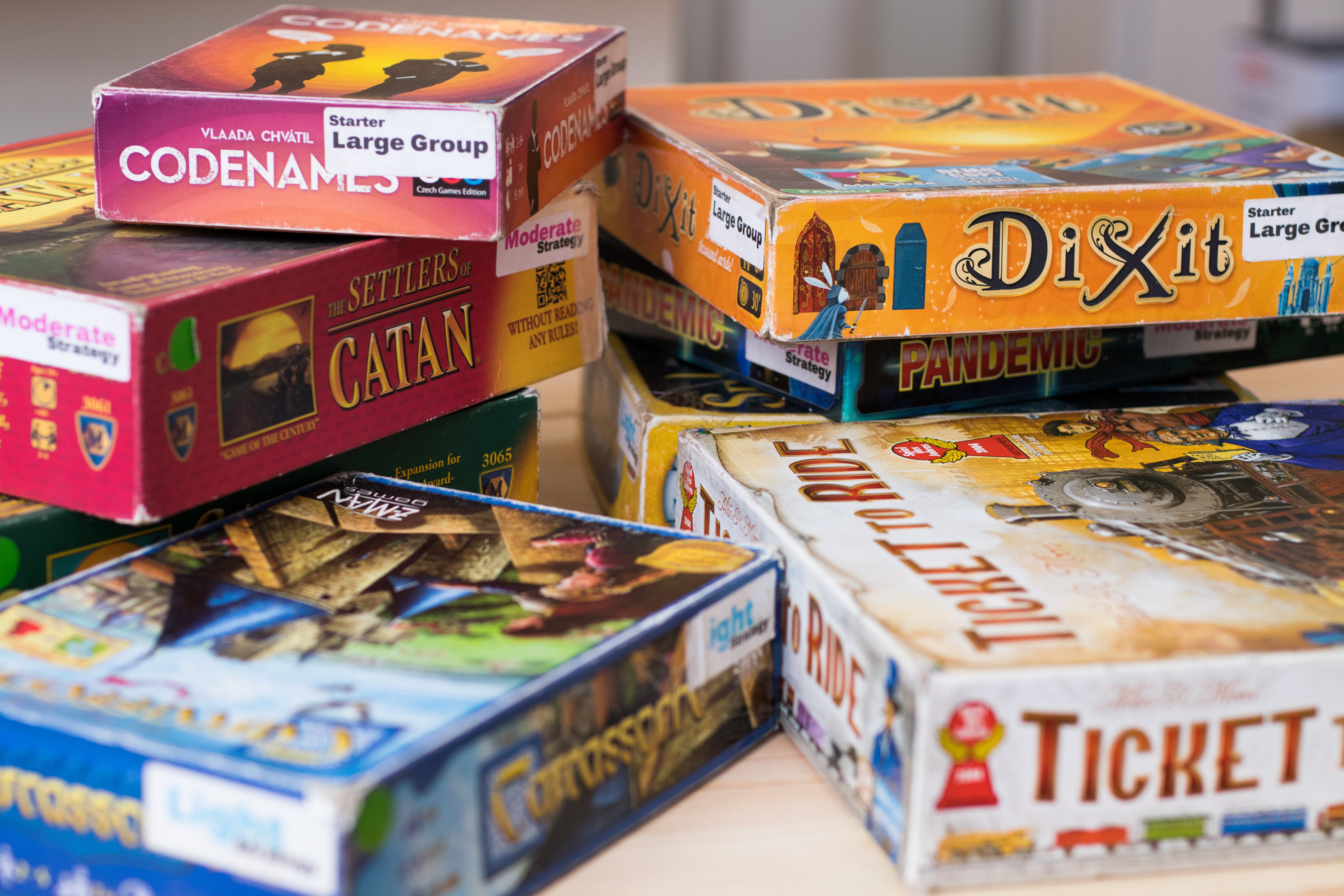 assorted board games