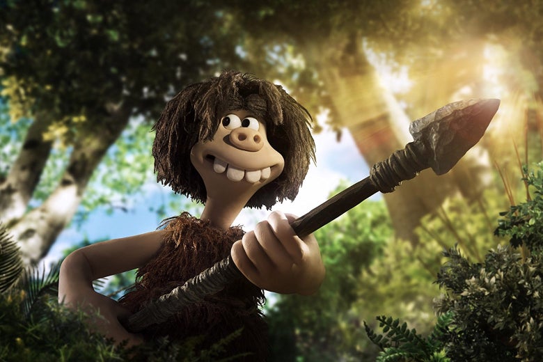 Still image from the claymation Early Man.