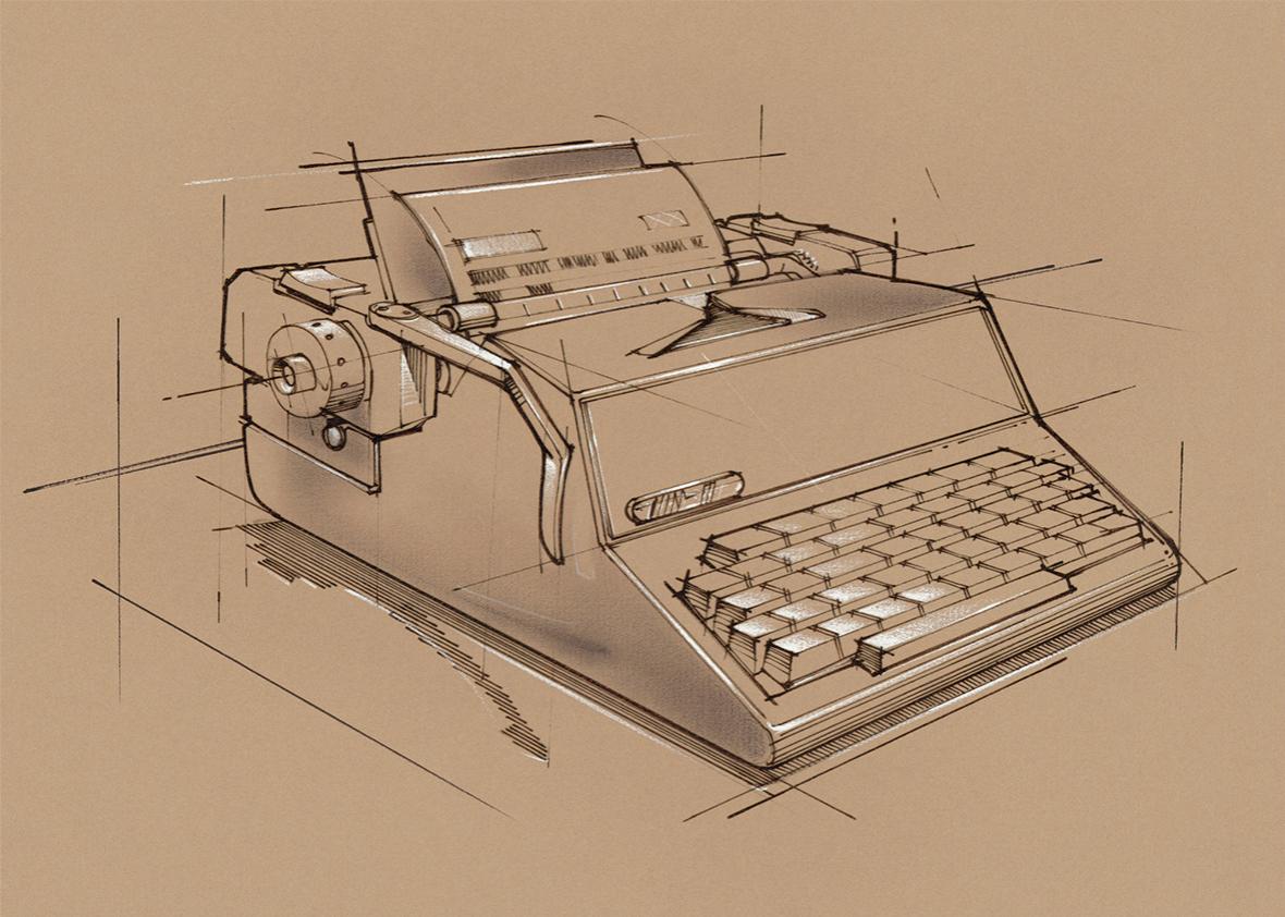 typewriter. 