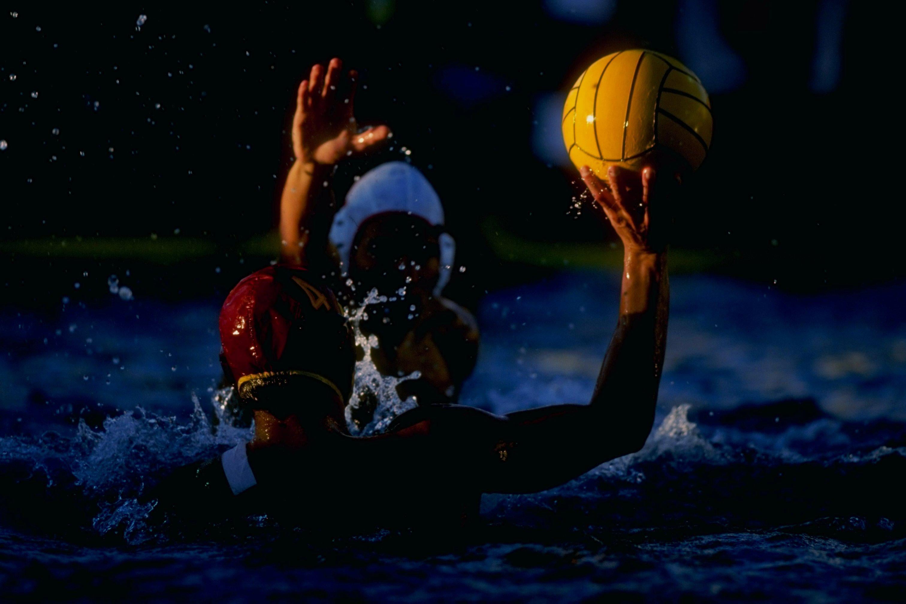 6 Dec 1998: Peter Janov #4 of the University of Southern California in action during the NCAA Water Polo Championships Finals First Place Match against Stanford University at Marian Bergeson Aquatics Center in Newport Beach, California. USC defeated Stanford 9-8. Mandatory Credit: Donald Miralle  /Allsport