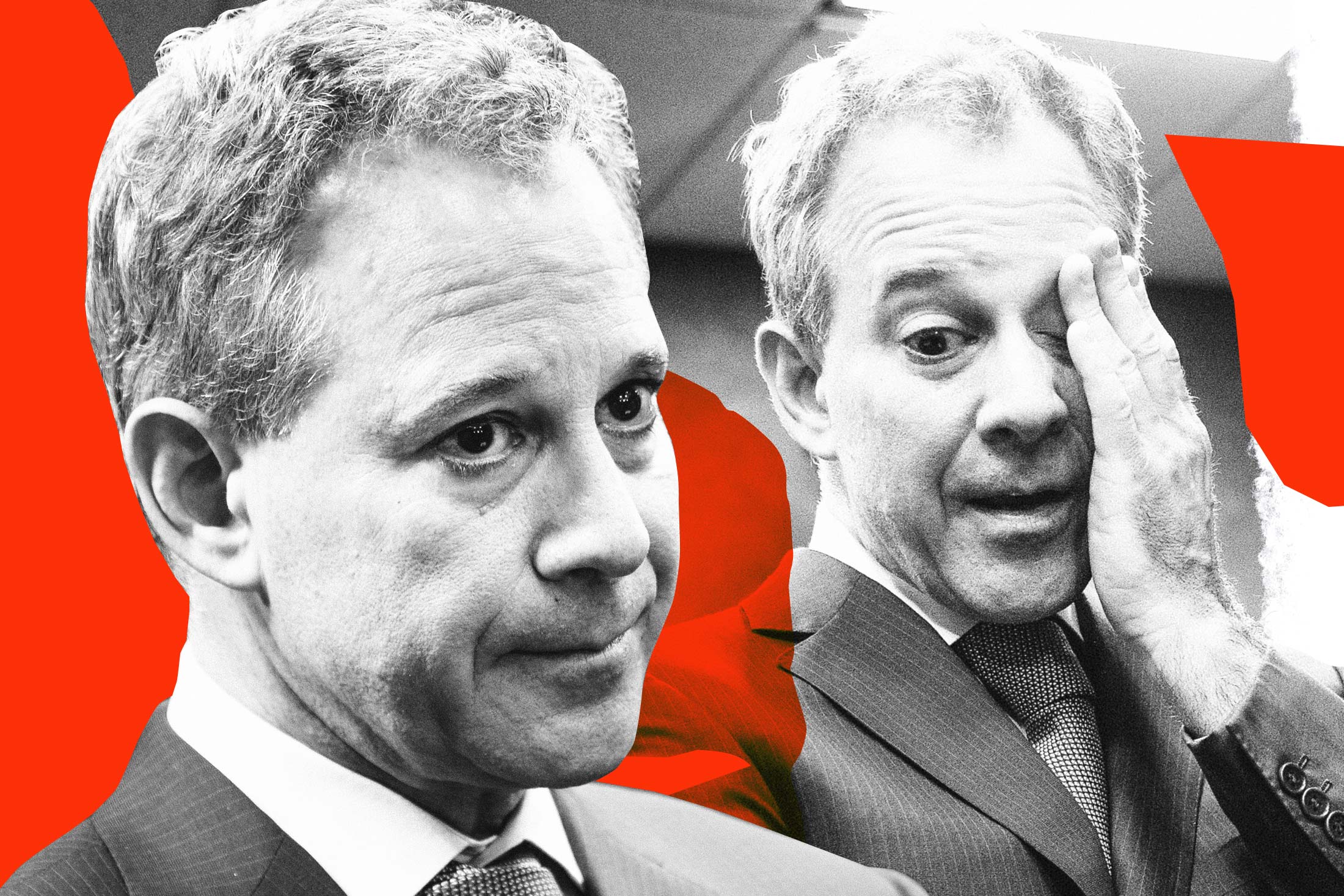 Two images collaged together of Eric Schneiderman.
