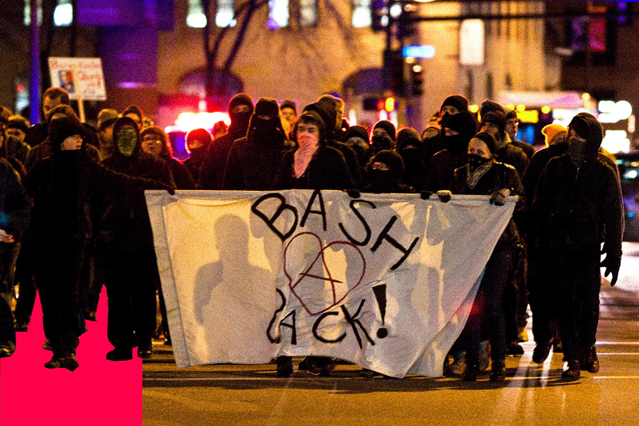 Bash Back! protest in downtown Minneapolis in 2009.