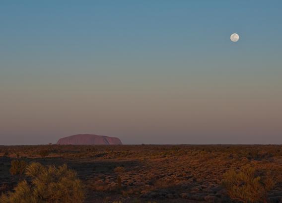 Uluru and the Moon