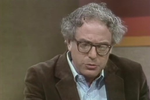 Screenshot of Bernie Sanders appearing on The Today Show in 1981.