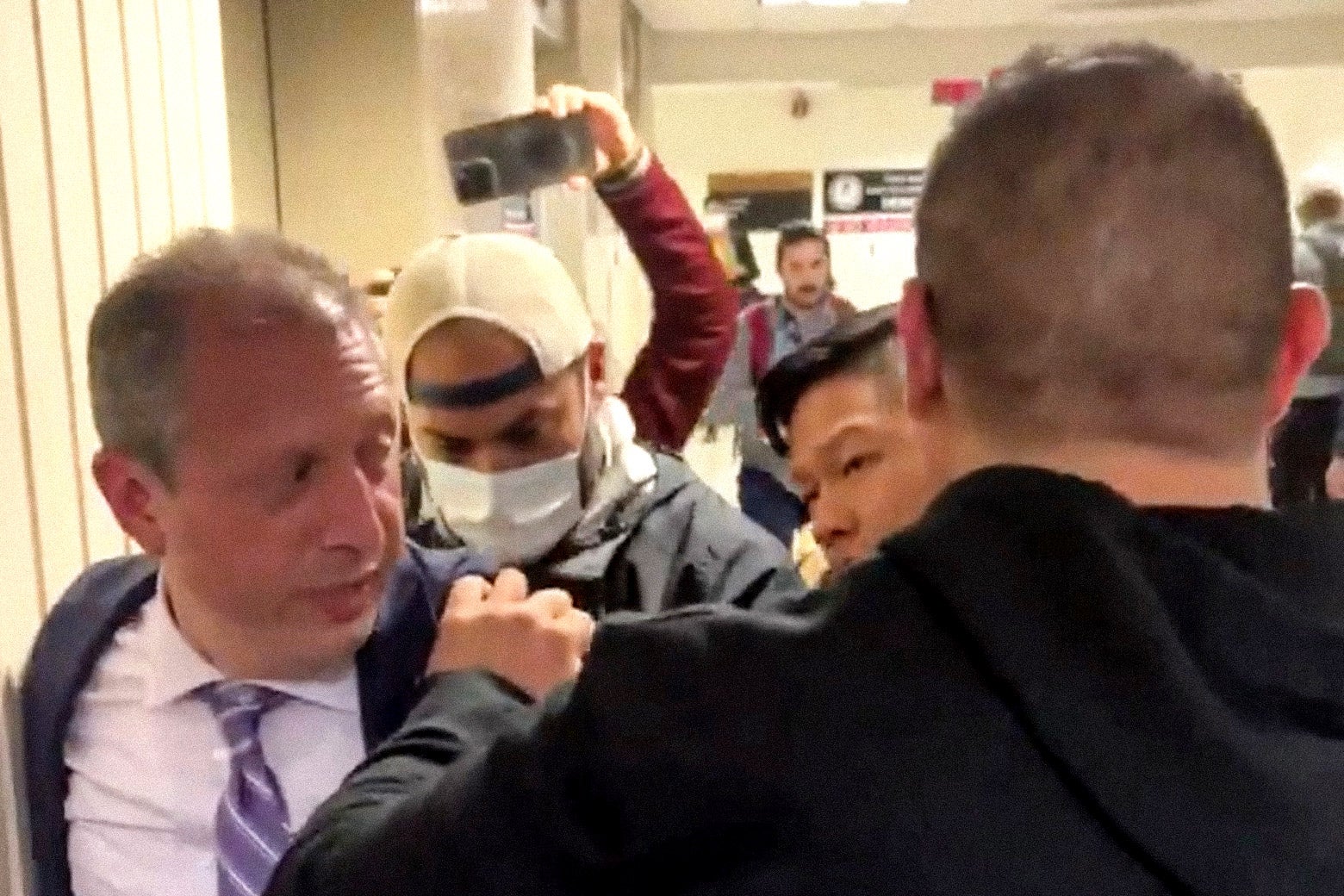 Brad Lander during his arrest. 