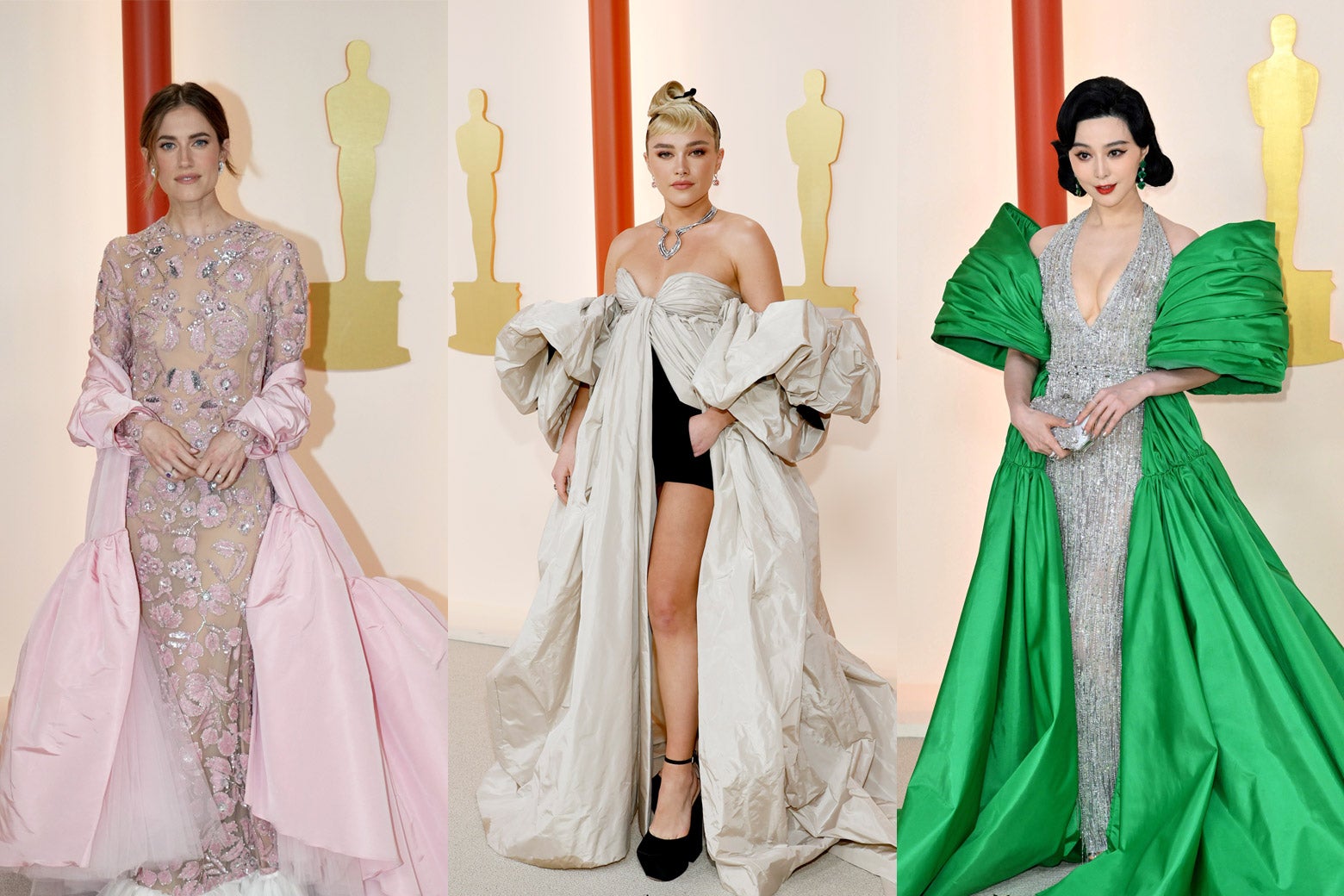 Allison Williams, Florence Pugh, and Fan Bingbing at the 2023 Oscars.