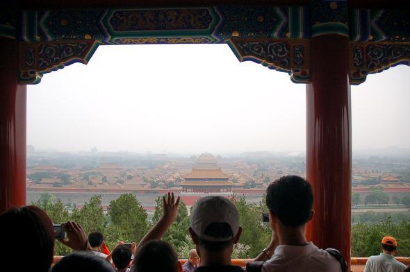 The view of the Forbidden City from Jingshan Park, the tallest p