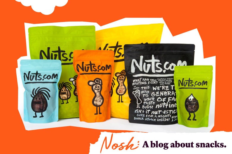 An assortment of packages from Nuts.com.