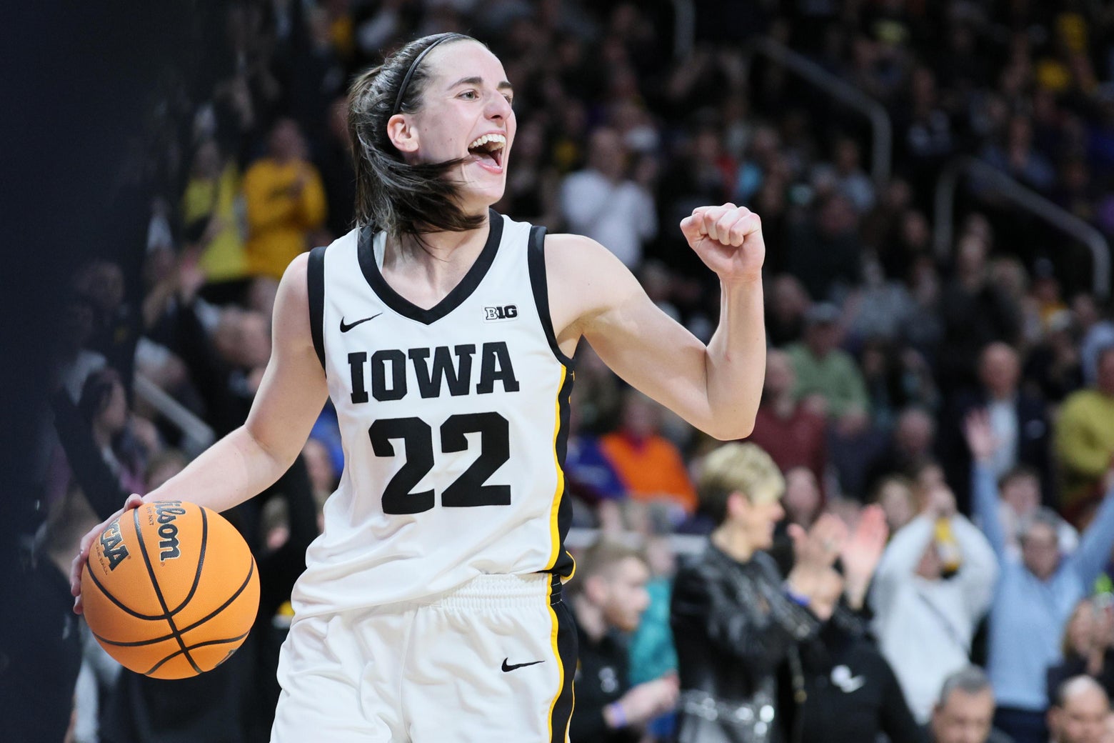 Caitlin Clark, wow: Iowa star beats LSU and Angel Reese in the NCAA Tournament’s Elite Eight.