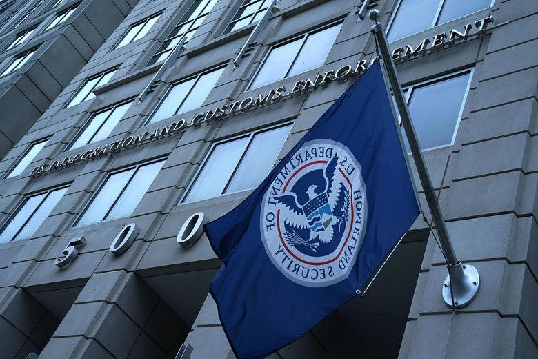  An exterior view of U.S. Immigration and Customs Enforcement (ICE) agency headquarters is seen July 6, 2018 in Washington, D.C. 