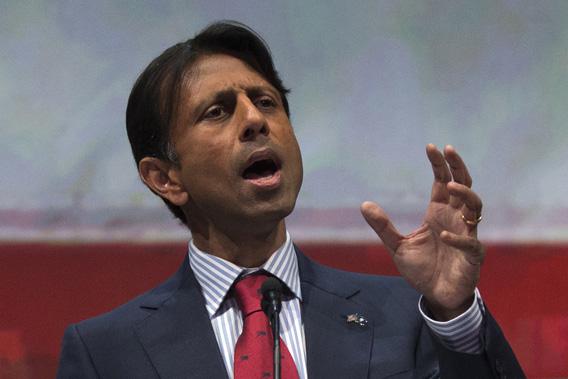 Louisiana Governor Bobby Jindal speaks at the NRA-ILA Leadership Forum at the George R. Brown Convention Center, the site for the National Rifle Association's annual meeting in Houston, Texas May 3, 2013.