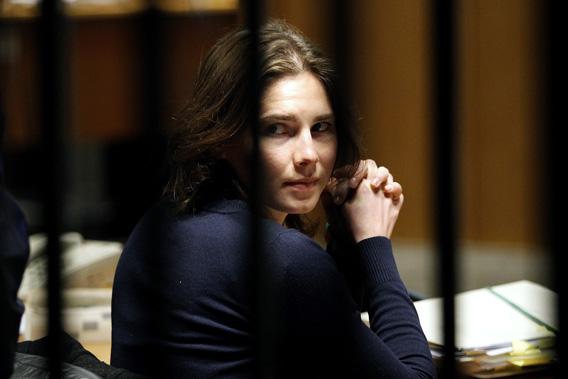 Amanda Knox, the U.S. student convicted of killing her British flatmate in Italy three years ago, sits in the courtroom after a break during a trial session in Perugia March 12, 2011.