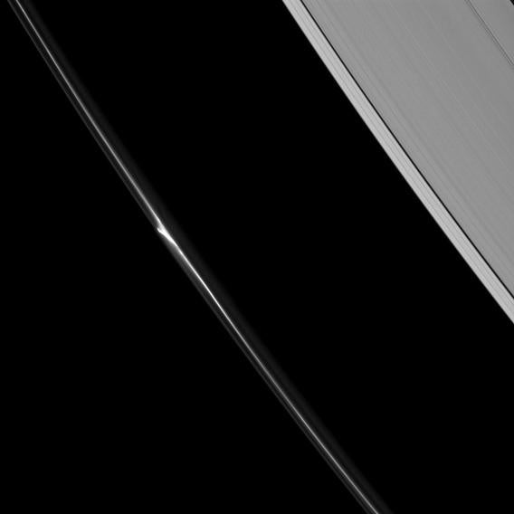 collision in Saturn's rings