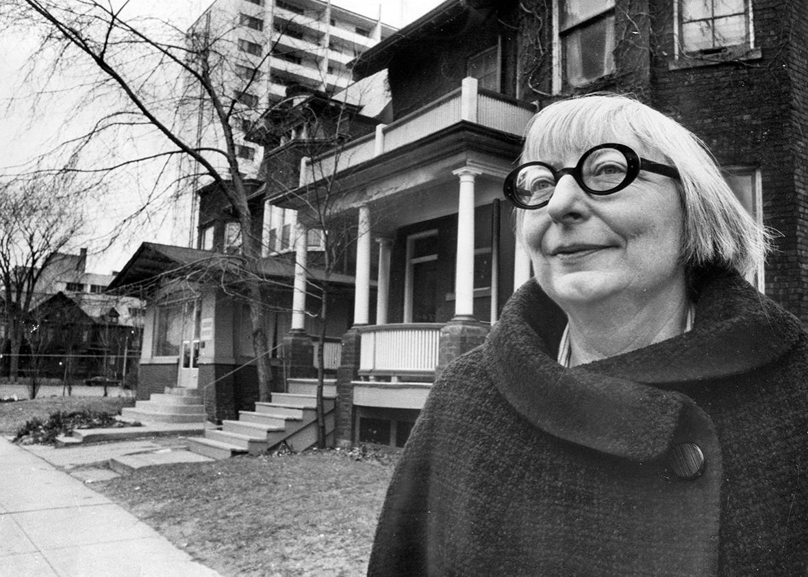 Jane Jacobs outside her home on Spadina Road just north of Bloor Street Dec. 21, 1968. 