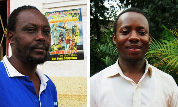 Film director Isaac Nabwana and Peter Wamala