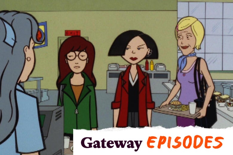 Still of Daria characters with the Gateway Episodes tag.