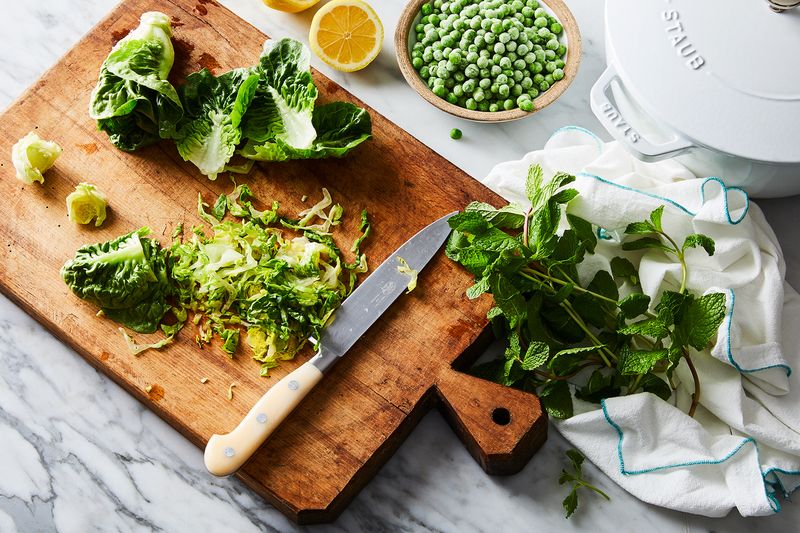 Genius recipe for Nigel Slater's springy pea soup.