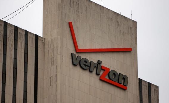  A Verizon logo is displayed on a building June 5, 2008 in New York City. 