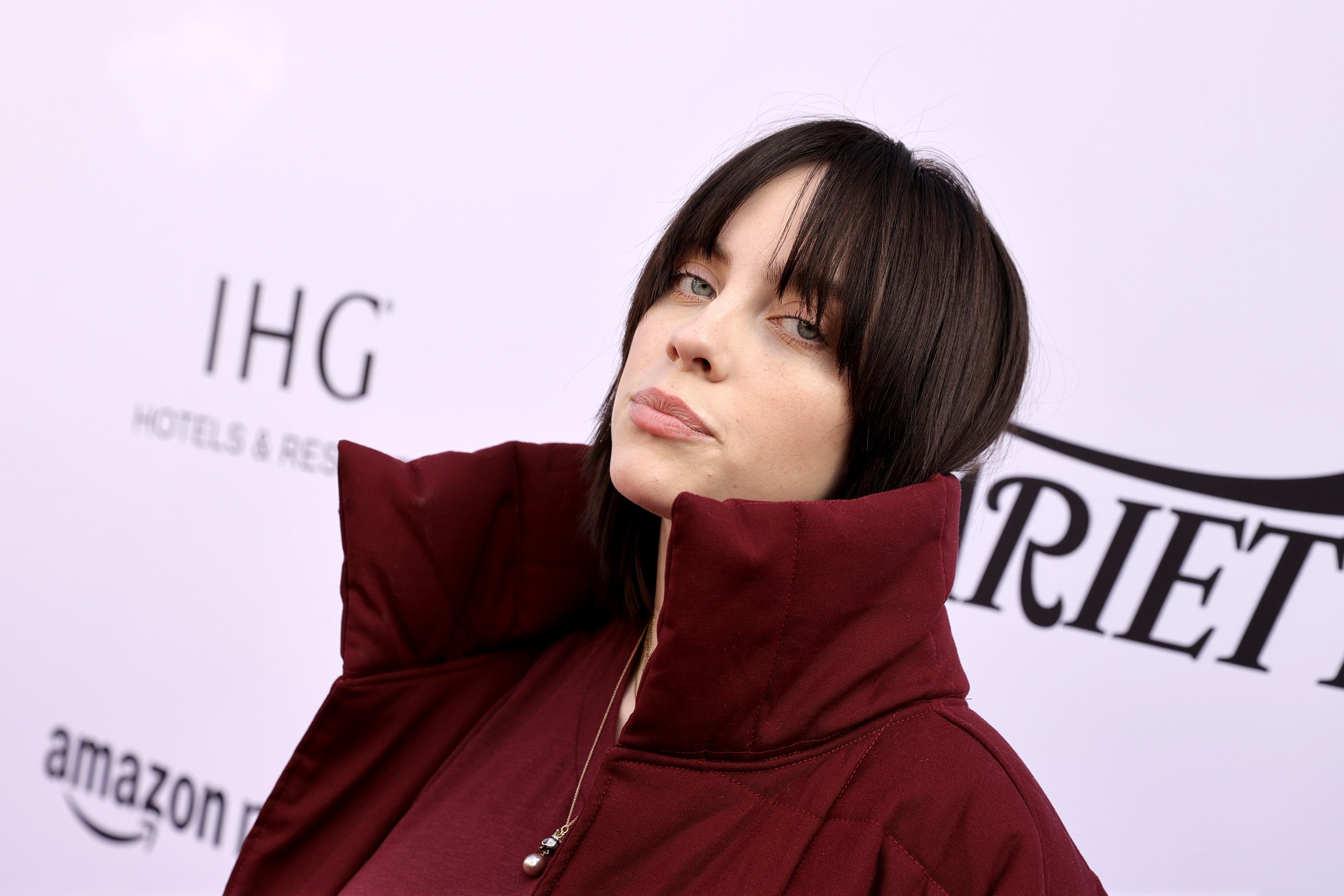 LOS ANGELES, CALIFORNIA - DECEMBER 04: Billie Eilish attends Variety's Hitmakers Brunch presented by Peacock | Girls5eva on December 04, 2021 in Downtown Los Angeles. (Photo by Kevin Winter/Getty Images for Variety)