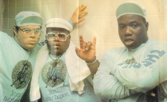 Mark “Prince Markie Dee” Morales, Darren “Buff Love” Robinson, and Damon “Kool Rock Ski” Wimbley, in an undated photo from the author’s collection.