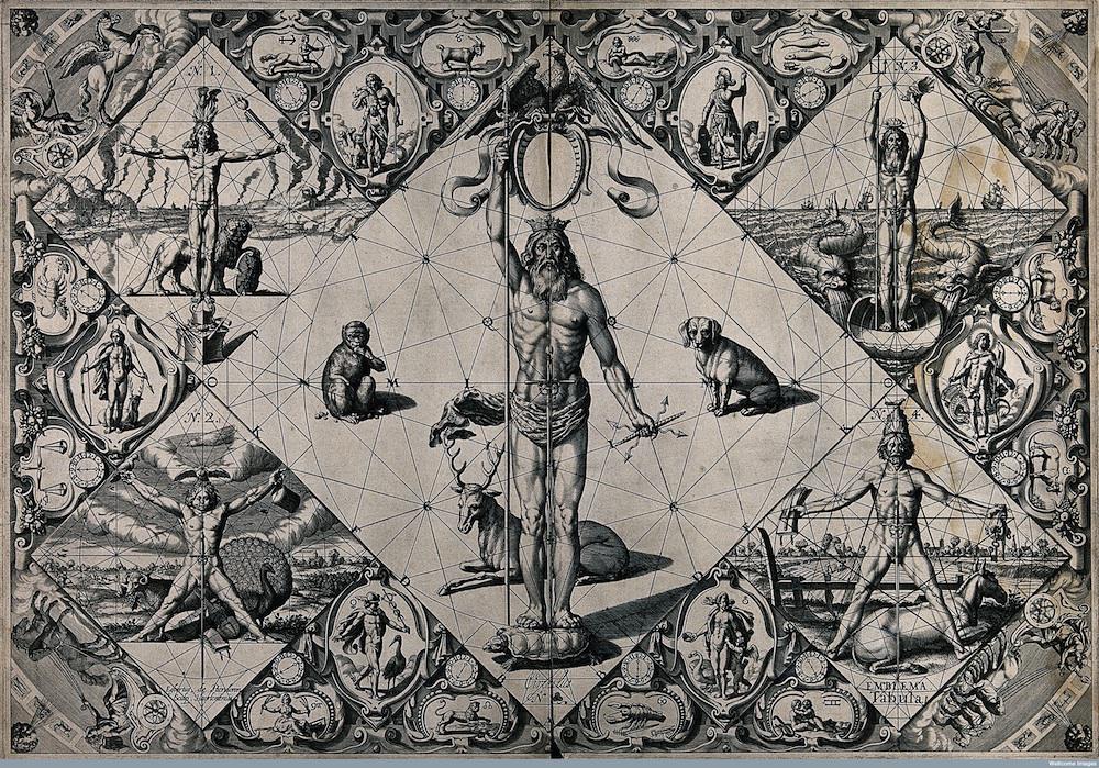 V0041123 Human proportions established through mythological figu