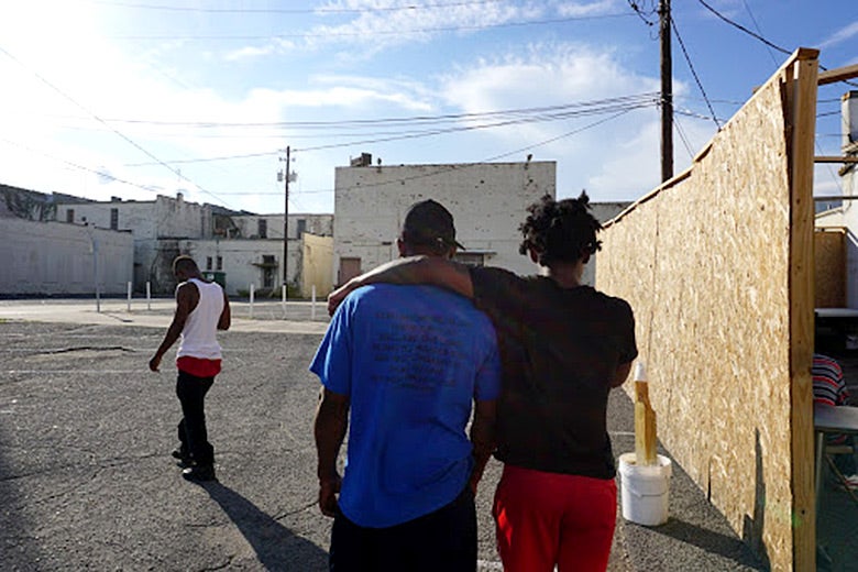 A west Birmingham man with a felony record and his son in the neighborhood of Ensley.
