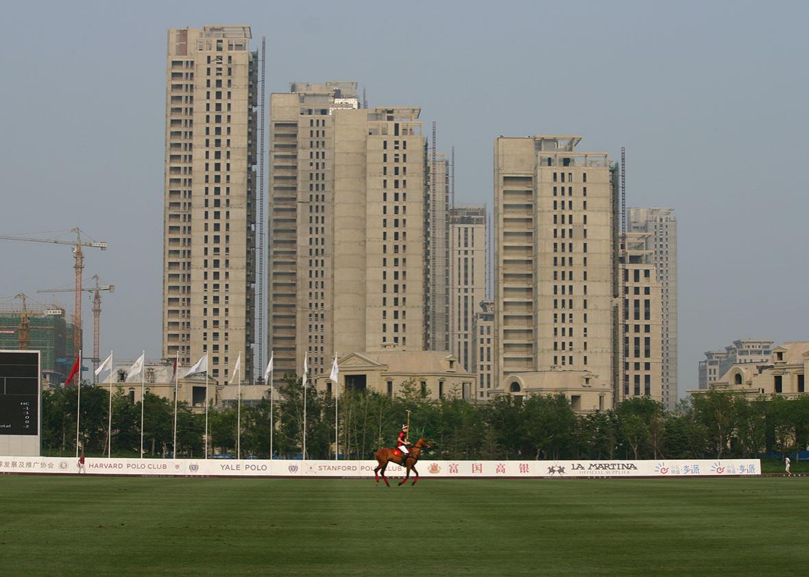 A polo player from Harvard rides down the field with luxury apar
