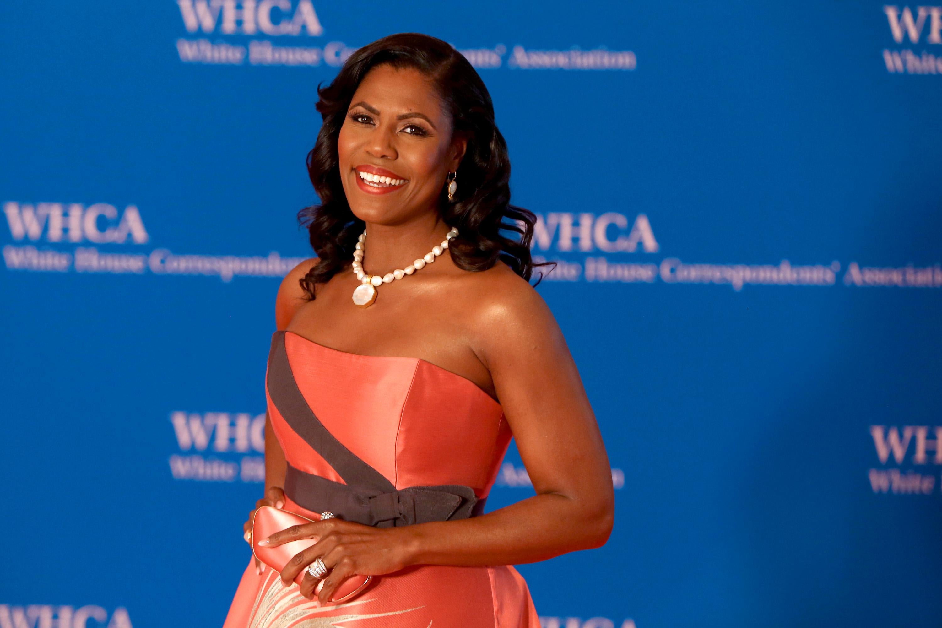 Omarosa Manigault attends the 2018 White House Correspondents’ Dinner on April 28 in Washington.