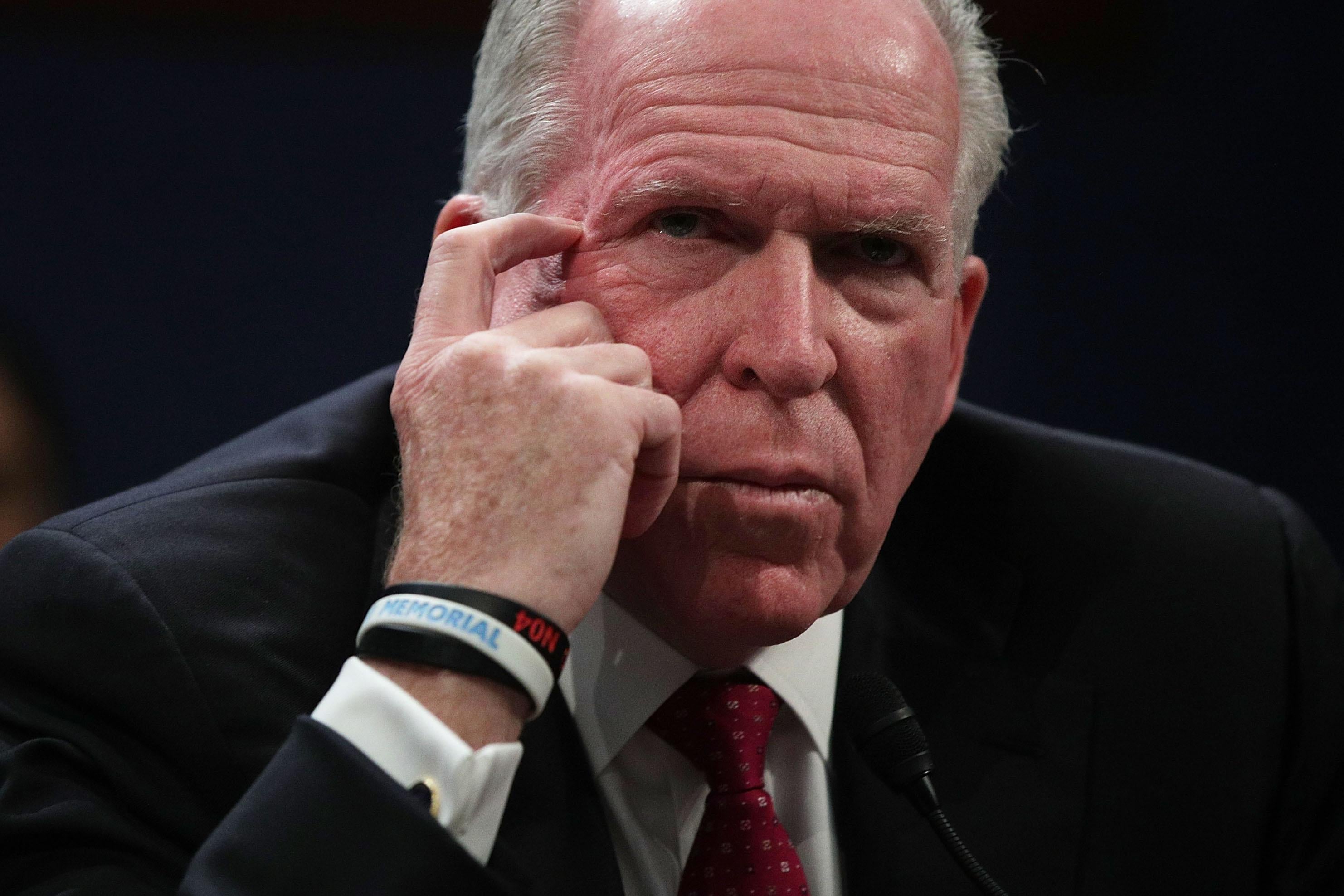 Former Director of the U.S. Central Intelligence Agency (CIA) John Brennan testifies before the House Permanent Select Committee on Intelligence on Capitol Hill, May 23, 2017 in Washington, DC. Brennan is discussing the extent of Russia's meddling in the 2016 U.S. presidential election and possible ties to the campaign of President Donald Trump.  