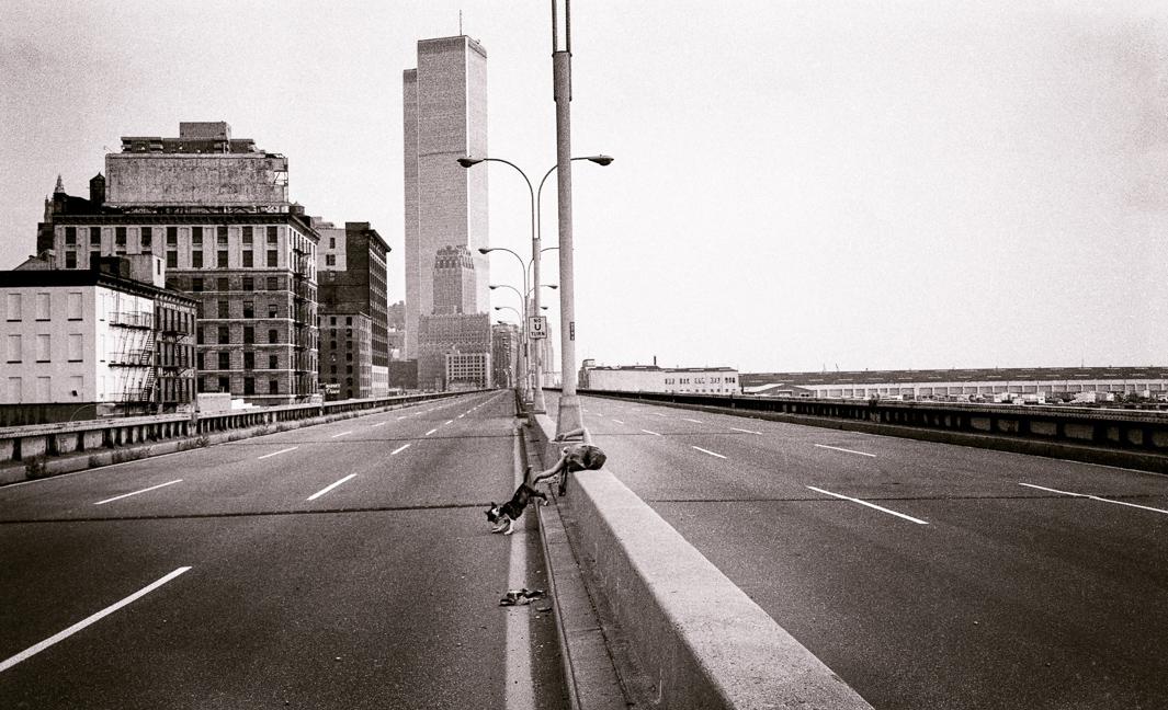 West Side Drive after collapse, New York City, 1974.