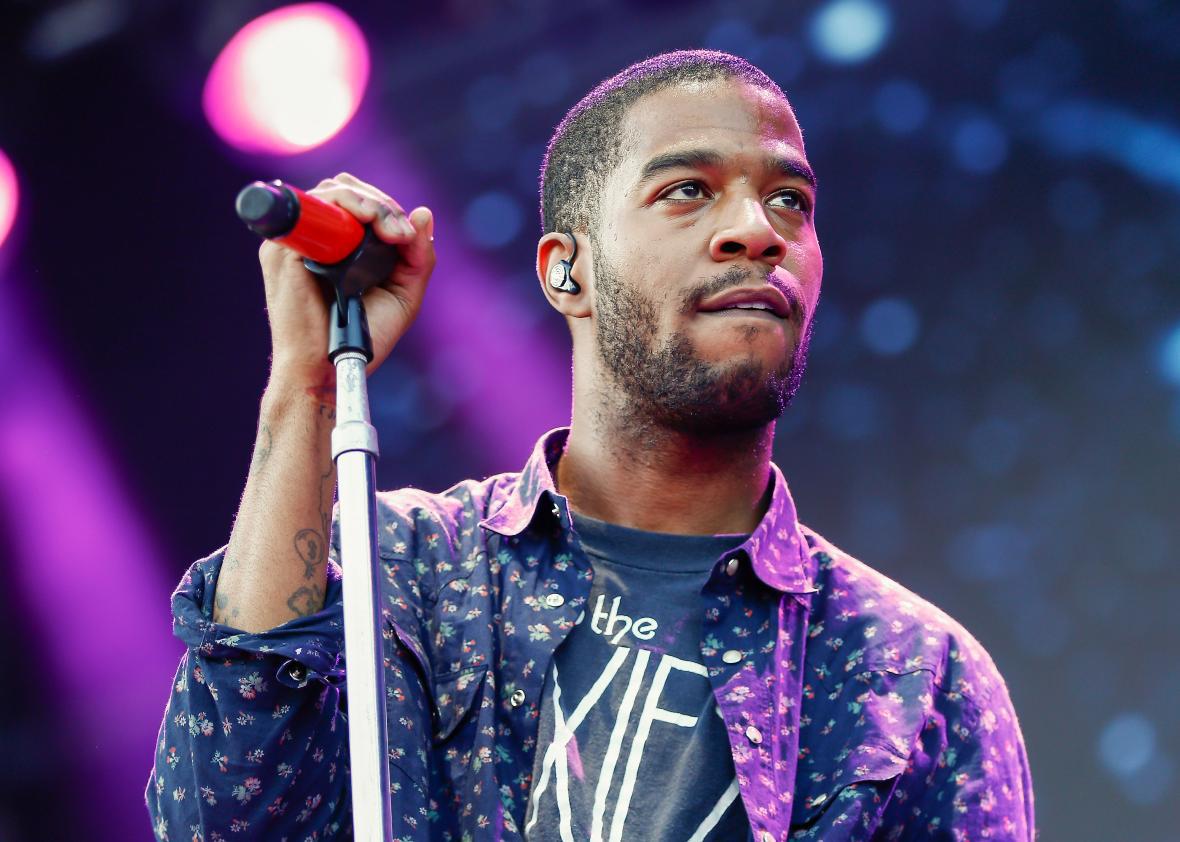 Rapper, producer, and singer Kid Cudi at Lollapalooza in 2015.