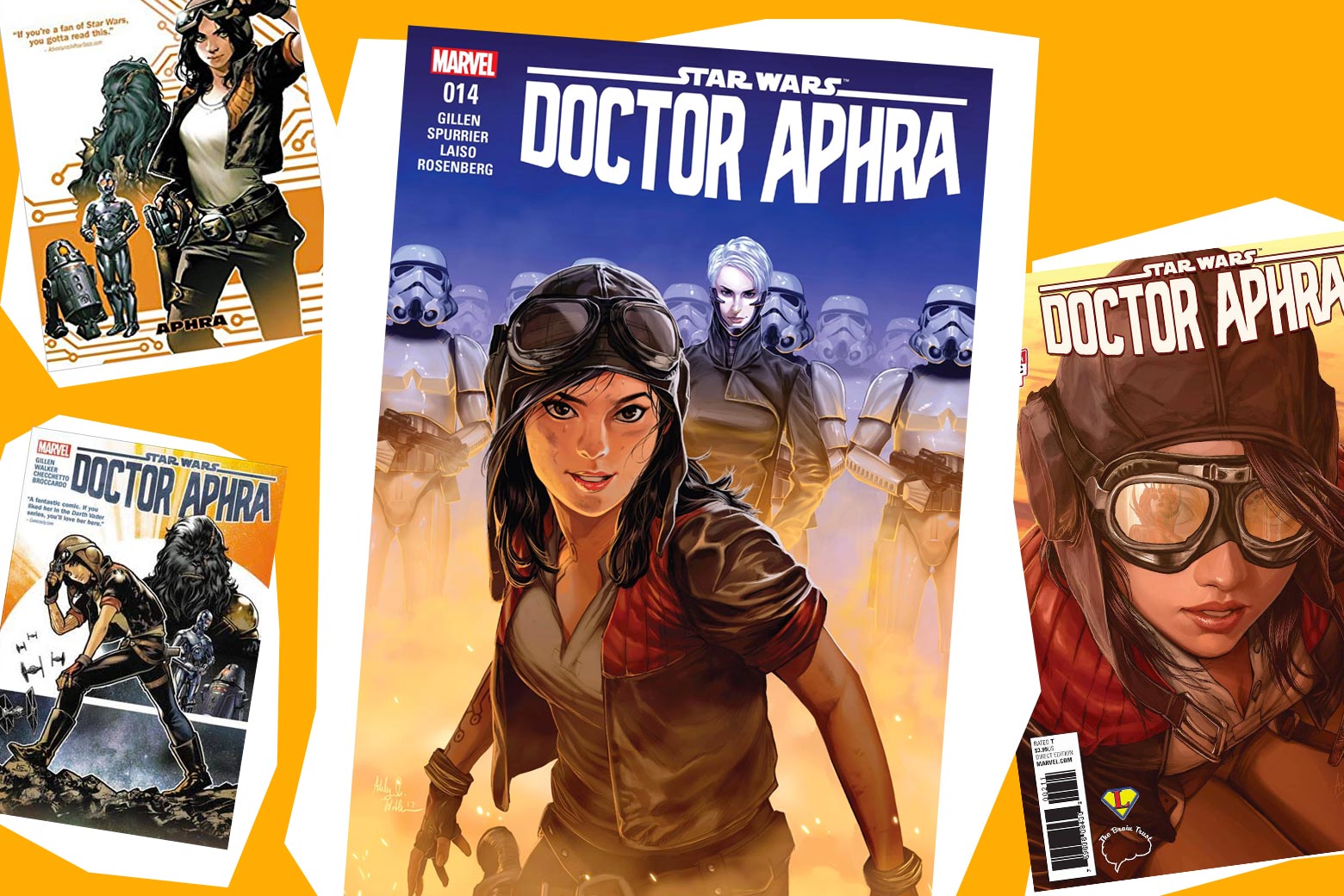 Covers from the Doctor Aphra comics series.