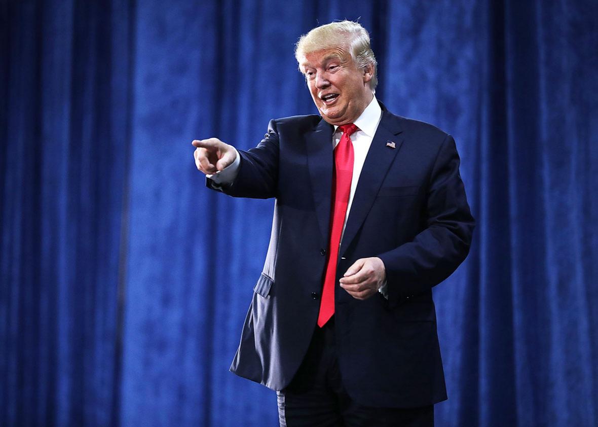 Republican presidential nominee Donald Trump holds a campaign rally at the Bank of Colorado Arena on the campus of University of Northern Colorado October 30, 2016 in Greeley, Colorado.