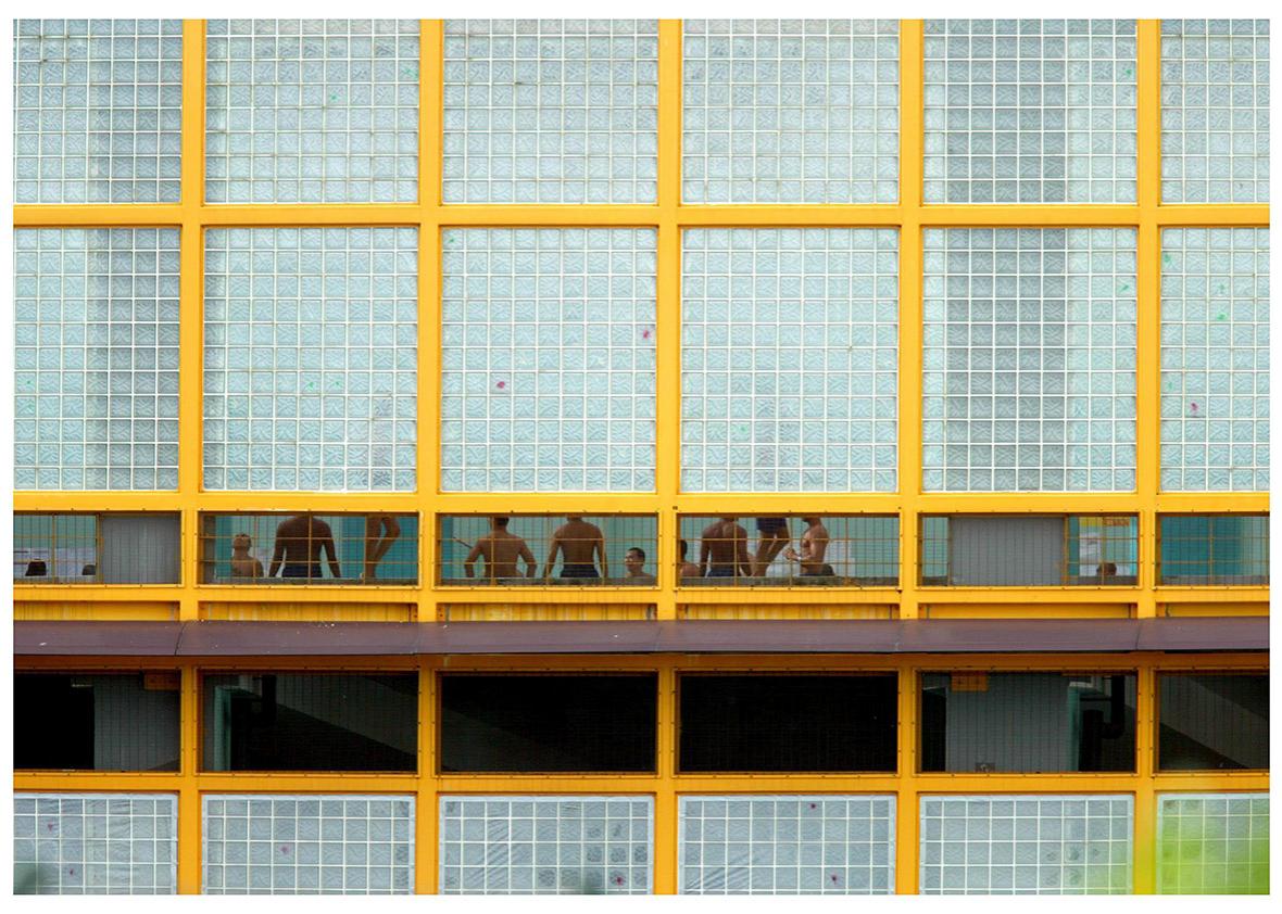 Prisoners inside Singapore's Changi Prison.