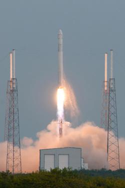 The Falcon 9 launched