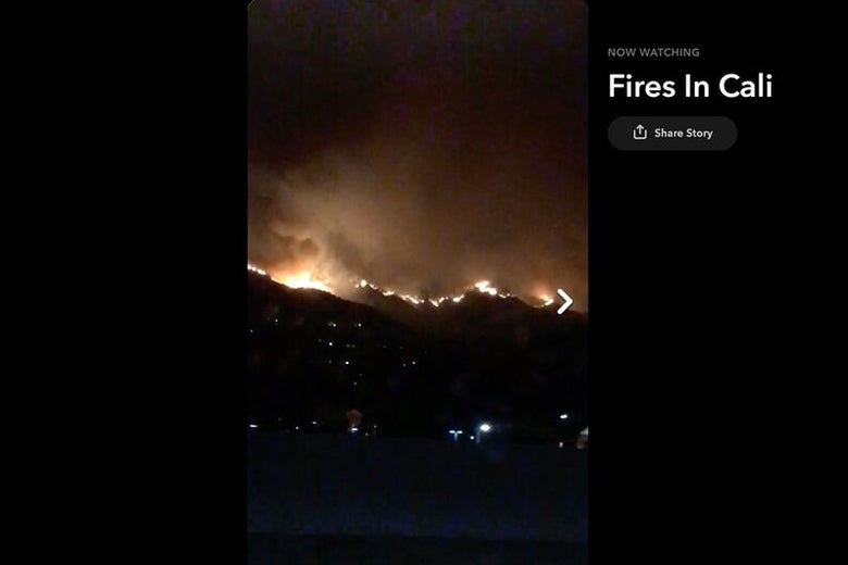 A Snap of fires in California.