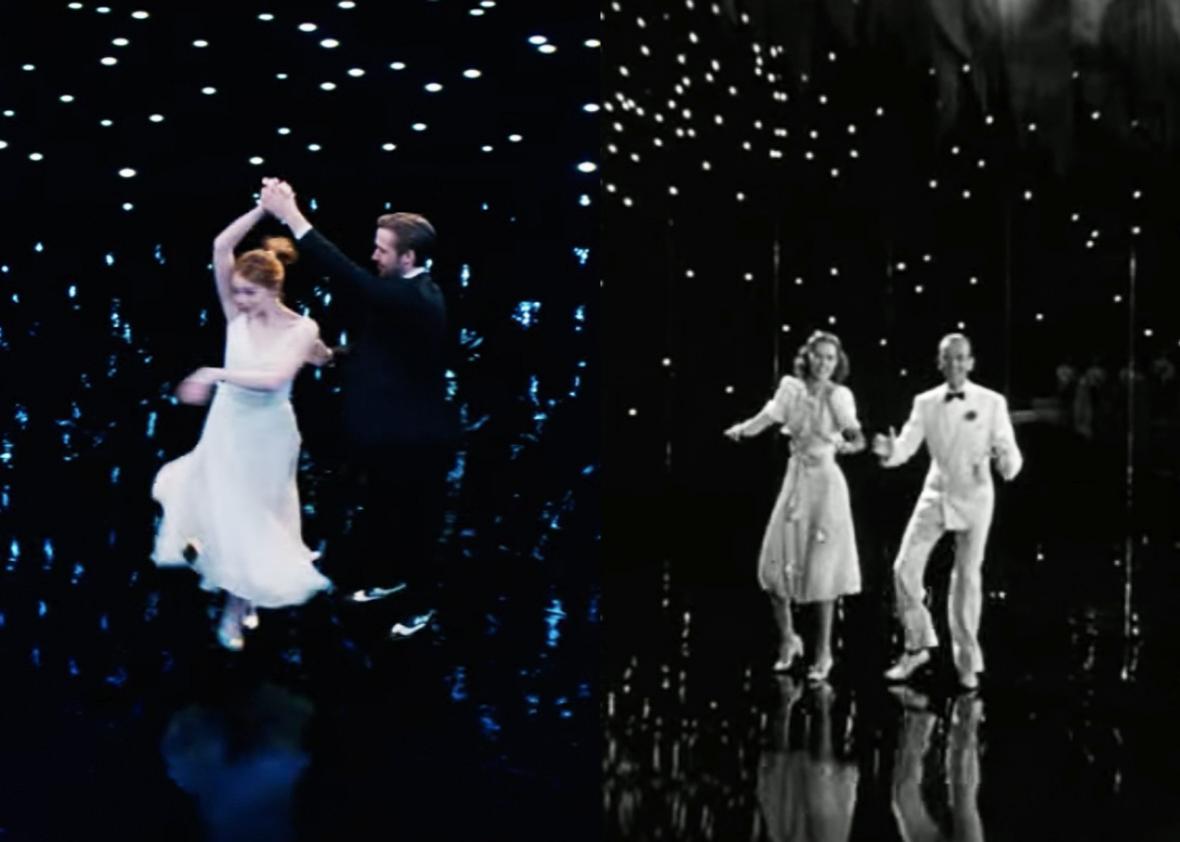 Left: La La Land. Right: Broadway Melody of 1940.