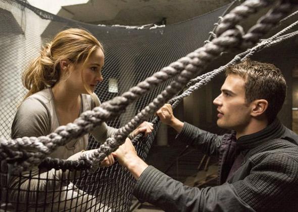 Shailene Woodley and Theo James in Divergent.