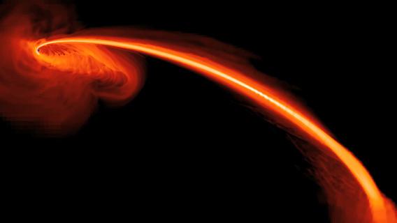 Black hole eats a star