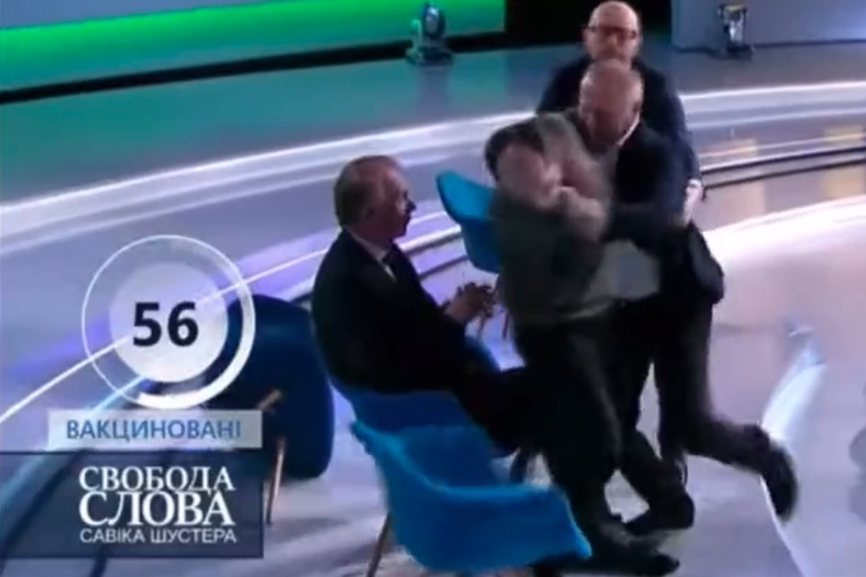 Pro-Russia Ukrainian Politician Punched, Put in Headlock by Journalist on Live TV Pro-Russia Ukrainian Politician Punched, Put in Headlock by Journalist on Live TV