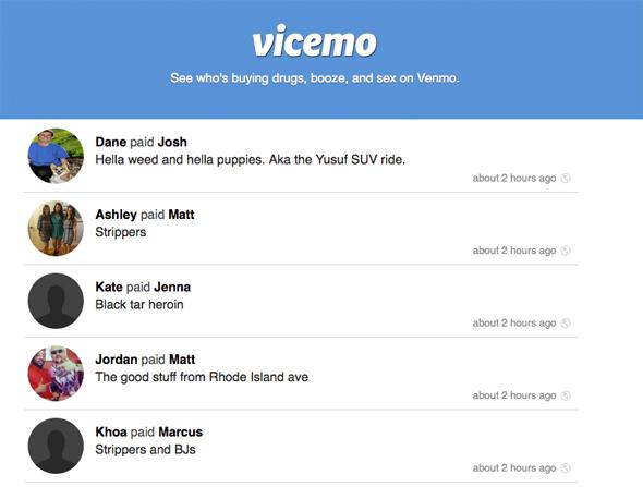 Vicemo Shows Venmo Transactions Related To Drugs Alcohol And Sex 6147