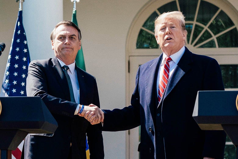 U.S. President Donald Trump and Brazilian President Jair Bolsonaro