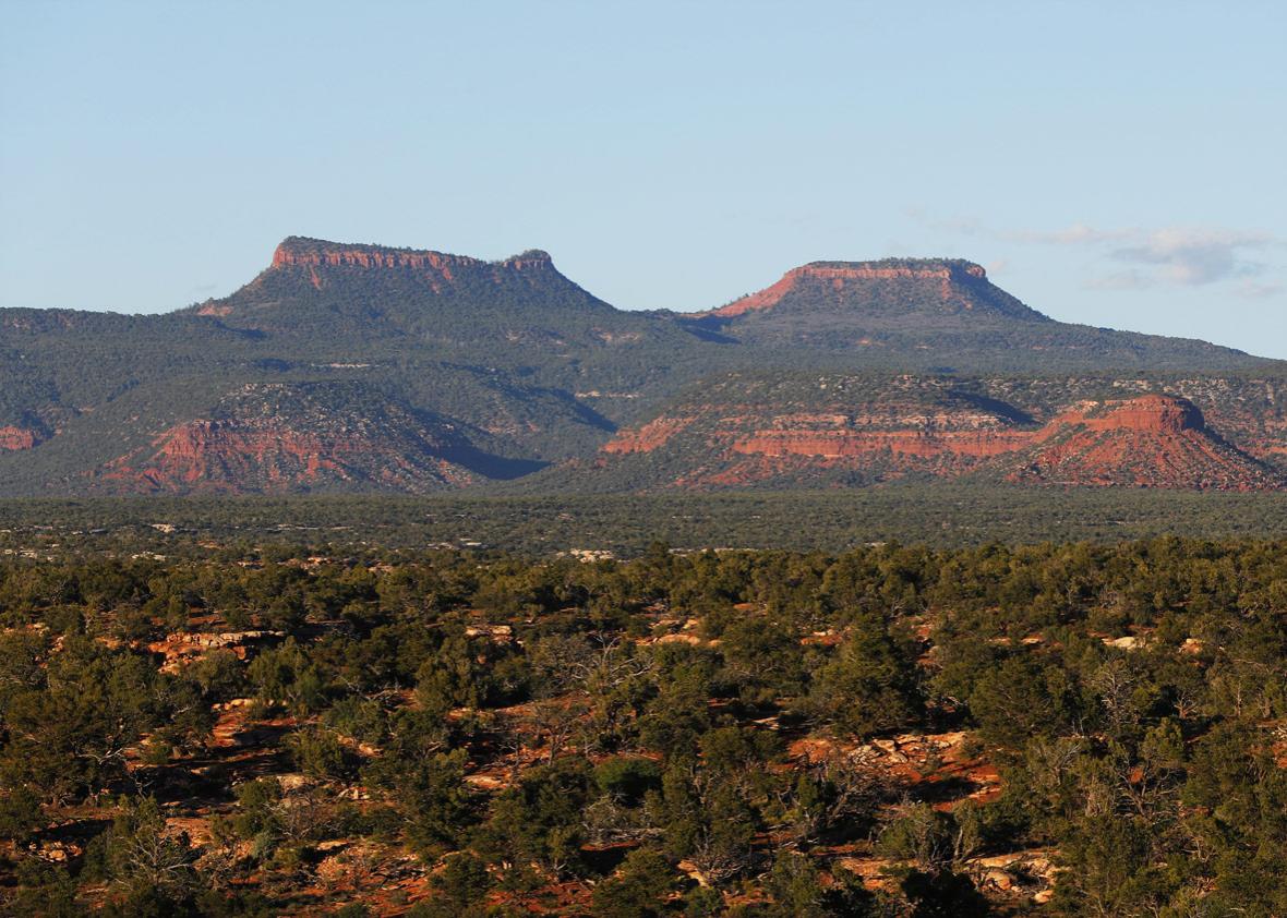 The two bluffs known as the 'Bears Ears'