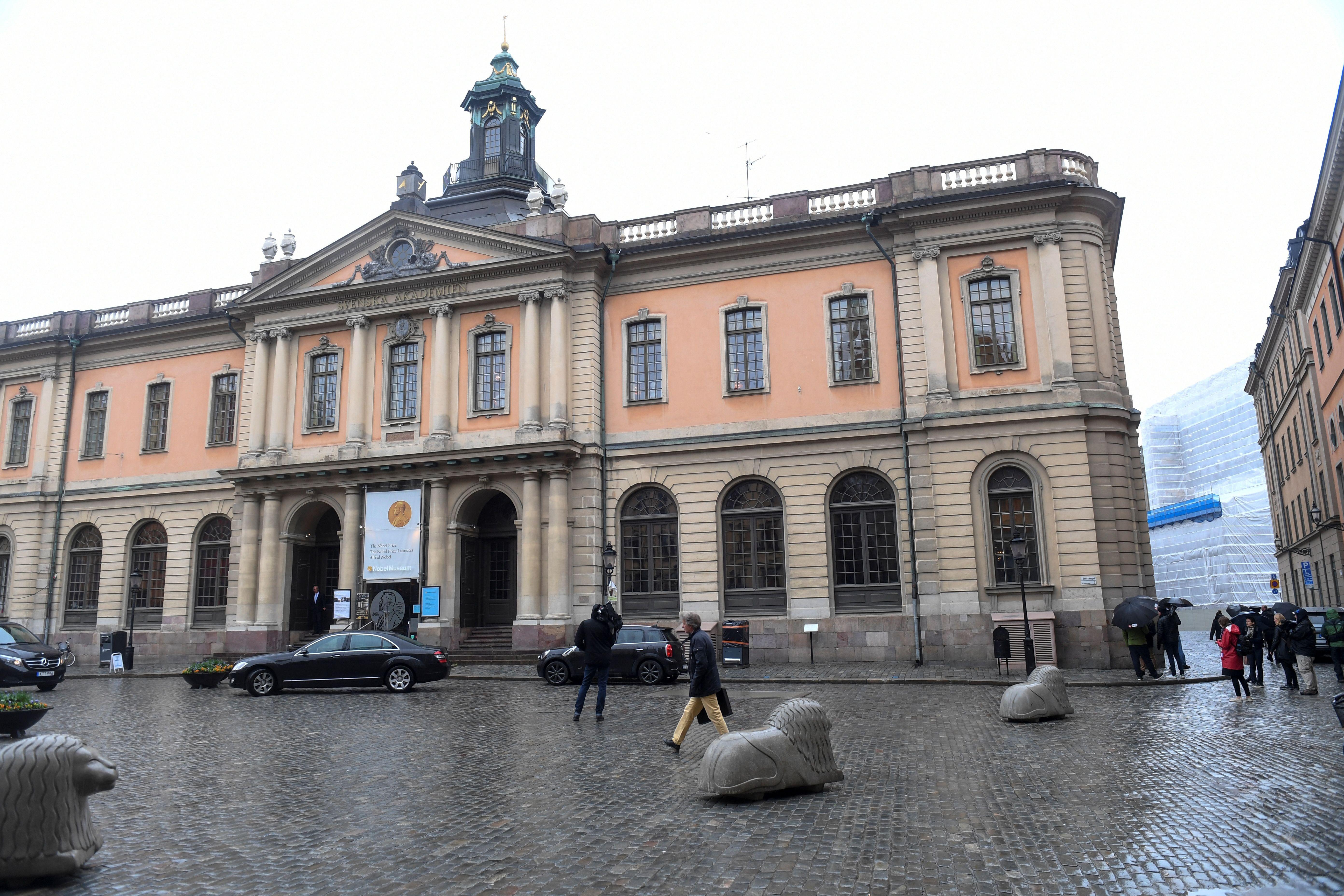 A picture taken on May 3, 2018 shows the old Stock Exchange Building, home of the Swedish Academy in Stockholm.