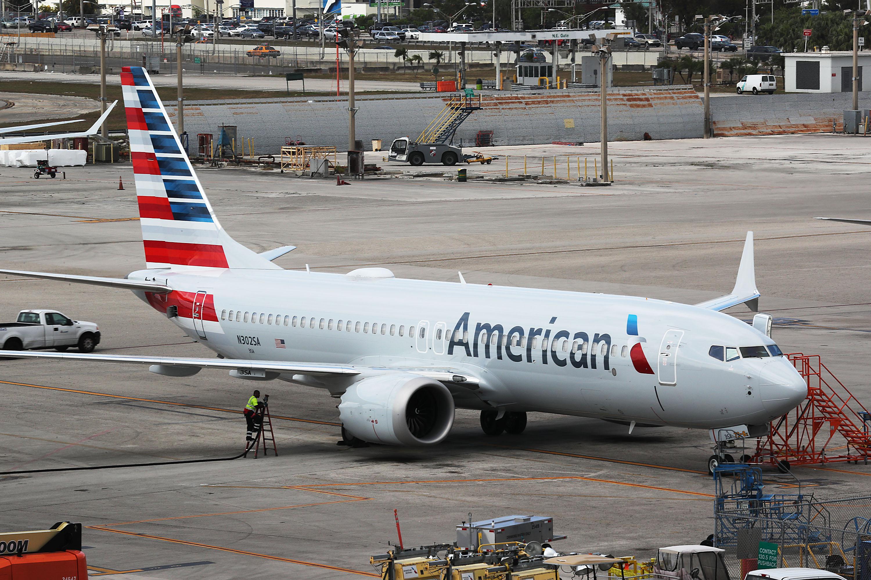 An American Airlines Boeing 737 Max 8 