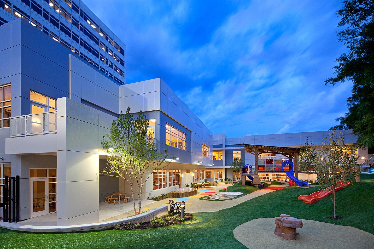 The exterior of the Little Apron Academy at Home Depot's corporate headquarters.