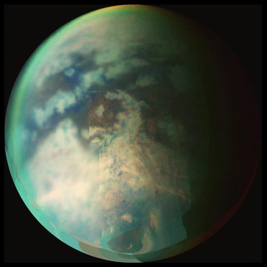 titan saturn methane rainstorm photo.